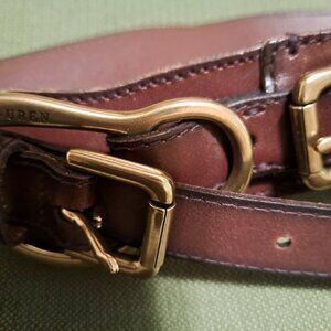 Ralph lauren M genuine leather NWT Dark Mahogony